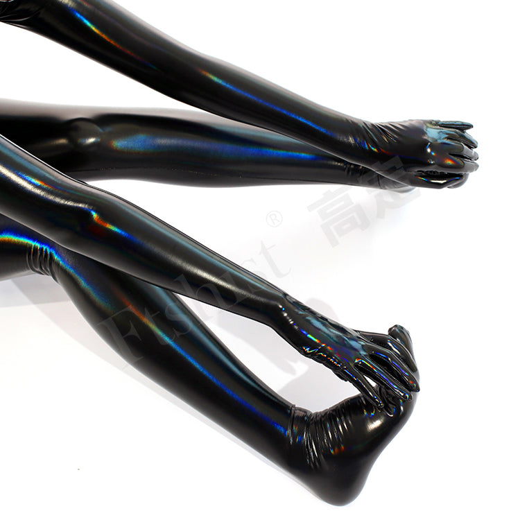 Latex Spandex - Rainbow Laser Zentai Suit