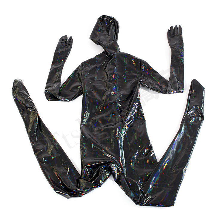 Latex Spandex - Rainbow Laser Zentai Suit