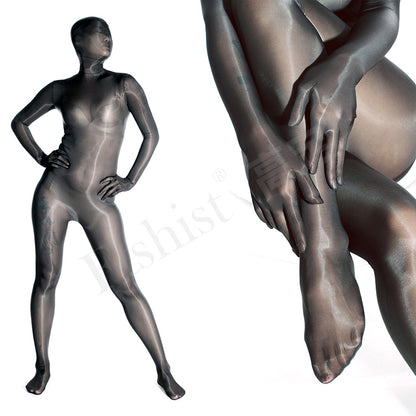 Ultra-thin glossy stockings Zentai Suit