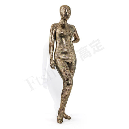 Gold stamping - Leopard print Zentai Suit