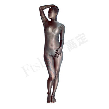 Ultra-thin glossy stockings Zentai Suit