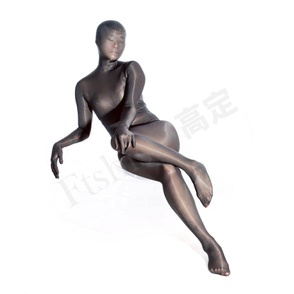 Ultra-thin glossy stockings Zentai Suit